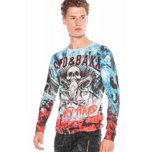 Pánské tričko CIPO & BAXX CL399 BLUE