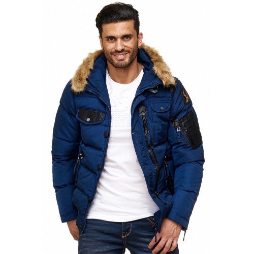 Pánská bunda CIPO & BAXX CM120 NAVY BLUE