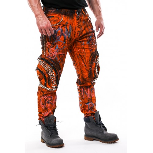 Pánské džíny CIPO & BAXX CD634 ORANGE