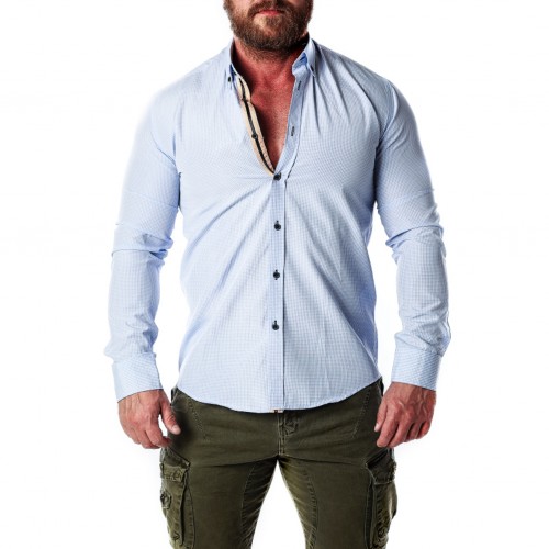 Pánská košile CIPO & BAXX CH144 BLUE