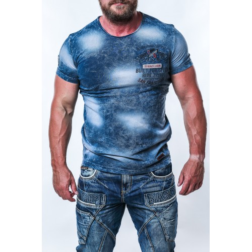 Pánske tričko CIPO & BAXX CT503 DARK BLUE