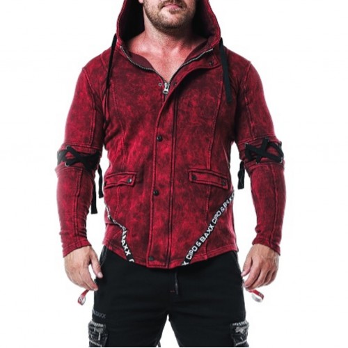 Pánská mikina CIPO & BAXX CL257 BURGUNDY