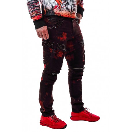 Pánské džíny CIPO & BAXX CD558 BURGUNDY