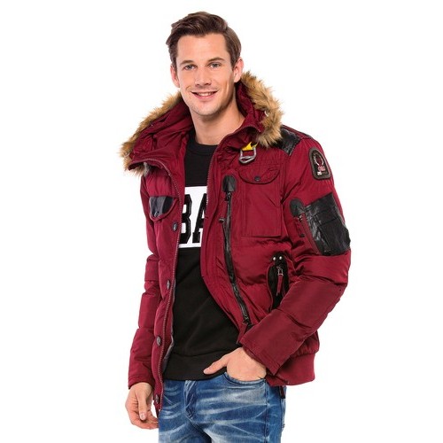 Pánská bunda CIPO & BAXX CM120 BURGUNDY