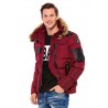 Pánská bunda CIPO & BAXX CM120 BURGUNDY