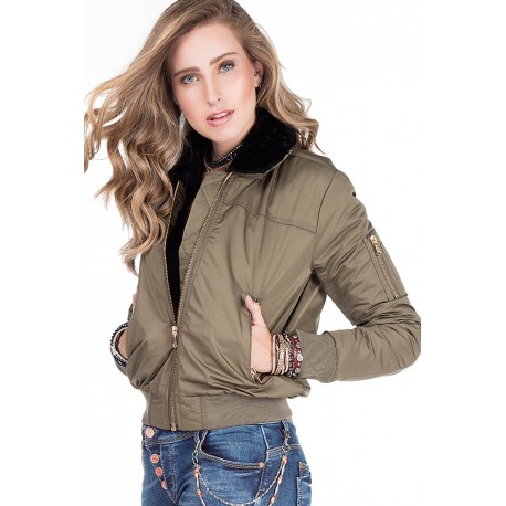 Dámská bunda CIPO & BAXX WJ141 KHAKI
