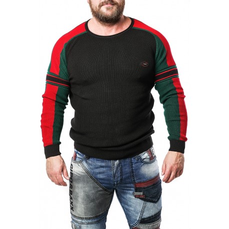 Pánský svetr CIPO & BAXX CP249 BLACK