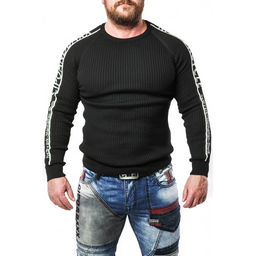 Pánský svetr CIPO & BAXX CP203 BLACK