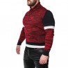 Pánsky sveter CIPO & BAXX CP250 RED-NAVY