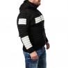 Pánsky sveter CIPO & BAXX CP254 BLACK-WHITE