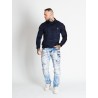 Pánský svetr CIPO & BAXX CP252 INDIGO-NAVY BLUE
