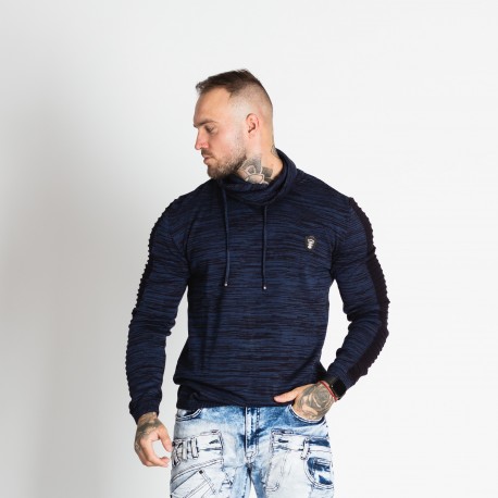 Pánský svetr CIPO & BAXX CP252 INDIGO-NAVY BLUE