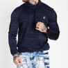 Pánský svetr CIPO & BAXX CP252 INDIGO-NAVY BLUE