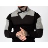 Pánský svetr CIPO & BAXX CP248 BLACK-ANTHRACITE